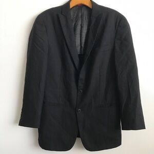 JOHN VARVATOS MENS BLAZER JACKET LINEN BLACK 38R